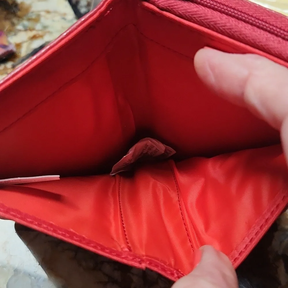 Womens Red Leather Wallet
